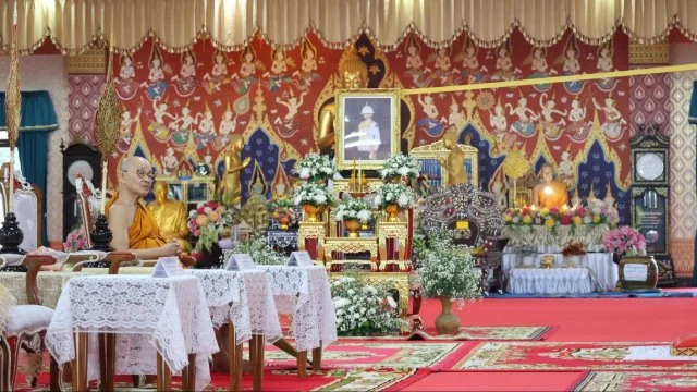 ร่วมพิธีบำเพ็ญกุศลในวาระครบ 100 วัน (สตมวาร) แห่งการสิ้นพระชนม์ ถวายเป็นพระกุศลแด่สมเด็จพระเจ้าลูกเธอ เจ้าฟ้าพัชรกิติยาภา นเรนทิราเทพยวดี กรมหลวงราชสาริณสิริพัชร มหาวัชรราชธิดา